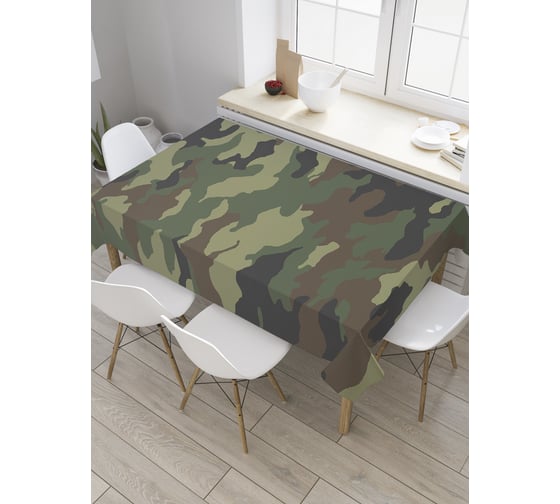 Изображение товара Прямоугольная скатерть JoyArty Классика камуфляжа из сатена tc_34638_120x145
