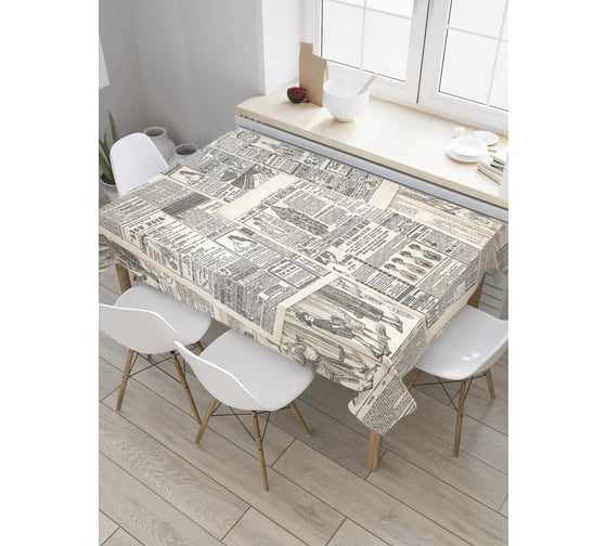 Изображение товара Прямоугольная скатерть JoyArty Постаревшие газеты из сатена tc_31446_120x145