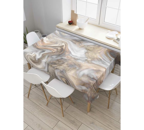 Изображение товара Прямоугольная скатерть JoyArty Мраморные вихри из сатена tc_37014_120x145