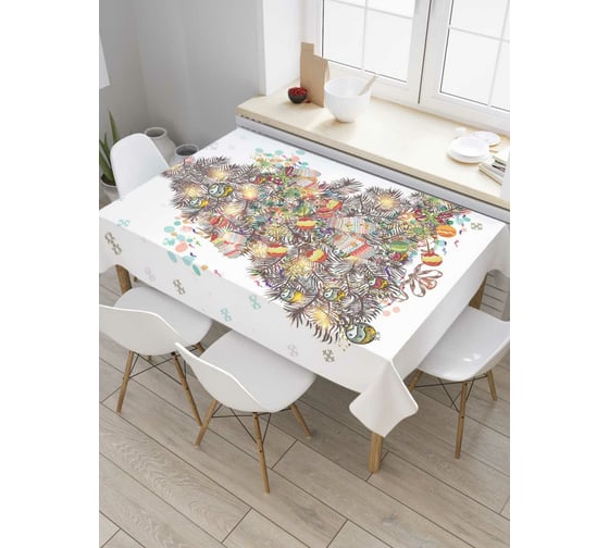 Изображение товара Прямоугольная скатерть JoyArty Место для подарков из сатена tc_78658_120x145