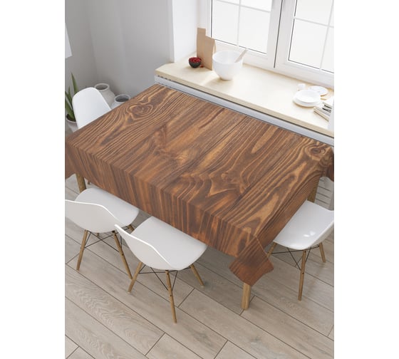 Изображение товара Прямоугольная скатерть JoyArty Древесная текстура из сатена tc_20394_120x145