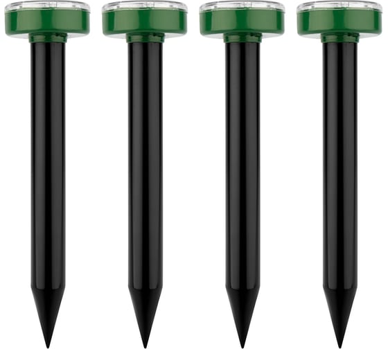 Изображение товара Набор ультразвуковых отпугивателей кротов REXANT R20 на солнечной батарее, 4 шт. 71-0117