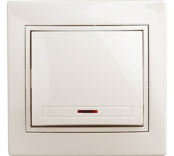 Изображение товара Одноклавишный переключатель Intro Plano с подсветкой, 10А-250В, IP20, СУ, слоновая кость, Б0053730