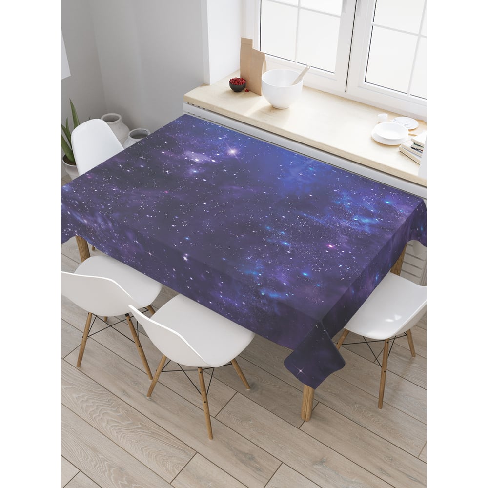 Изображение товара Прямоугольная сатеновая скатерть JoyArty Созвездие желаний 120x145 см стильная и практичная