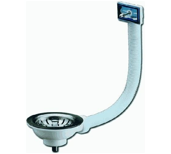 Изображение товара Выпуск VIRPLAST 3.1/2 Элит с нерж.чашкой и прямоуг.переливом 112мм 108610 30980644