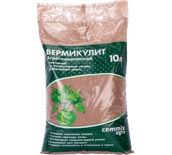 Изображение товара Агротехнический вермикулит CEMMIX 10 л 82578264
