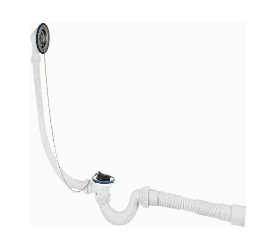 Изображение товара Обвязка для ванны VIRPLAST 1.1/2 МИНИ Элитс нержавеющей чашкой и гофрой 40/50 60см 100450 30980654