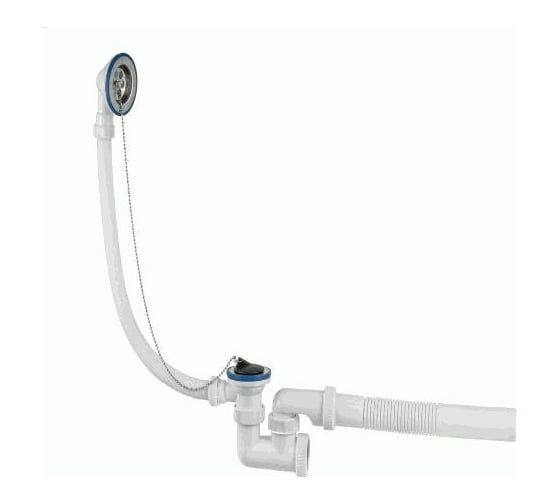 Изображение товара Обвязка для ванны VIRPLAST 1.1/2 Универсал нержавеющая чашка, с гибкой трубой на 40мм 100580 30980242