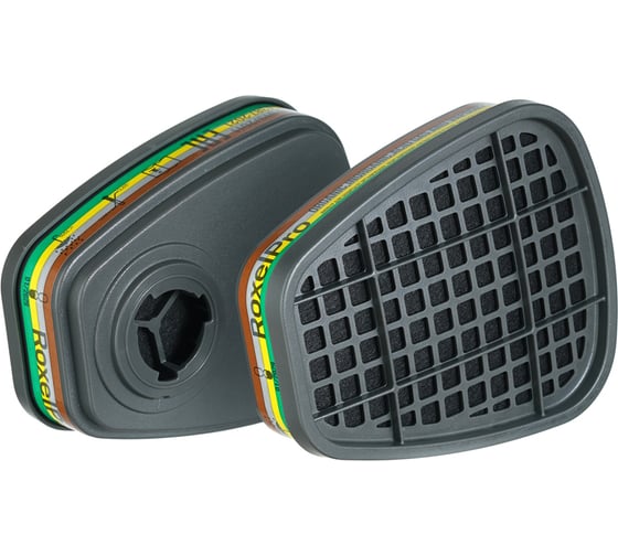 Изображение товара Фильтр от органических паров, кислых газов, аммиака RoxelPro ABEK1 2 шт 733381