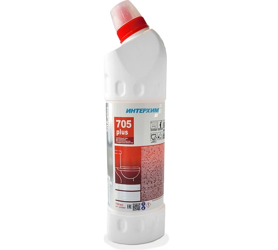 Изображение товара Усиленный гель для глубокой кислотной очистки ИНТЕРХИМ 705 PLUS с защитным эффектом, 0.75 л ih70647