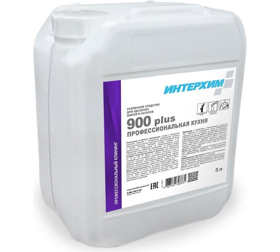 Изображение товара Специальное средство для удаления жиров и нагаров ИНТЕРХИМ 900 plus ПРОФЕССИОНАЛЬНАЯ КУХНЯ 5 л ih90250