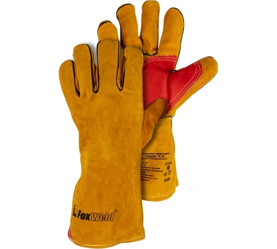 Изображение товара Термостойкие кожаные краги Foxweld Защитник КС-03 8499