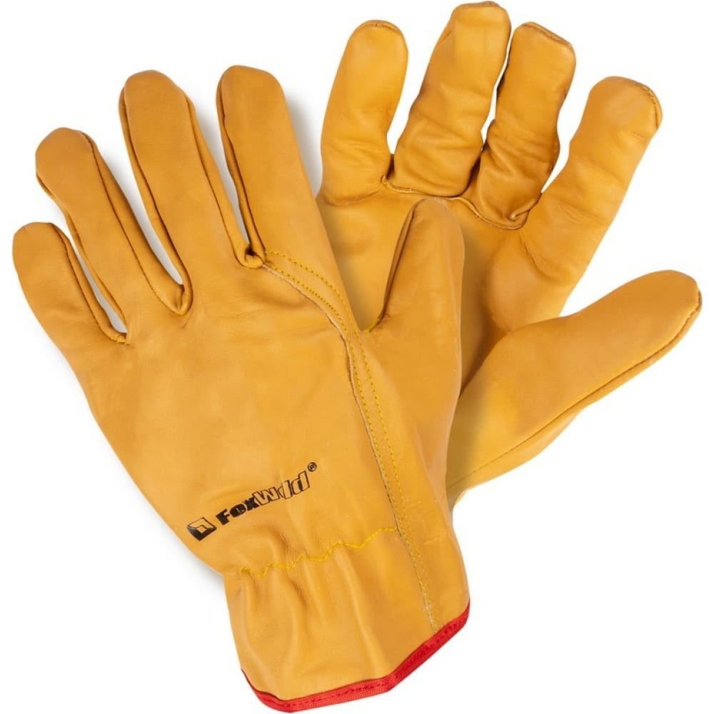 Кожаные мягкие перчатки Foxweld, цвет желтый, размер XL 7766 Сахара СА-05 - фото 1