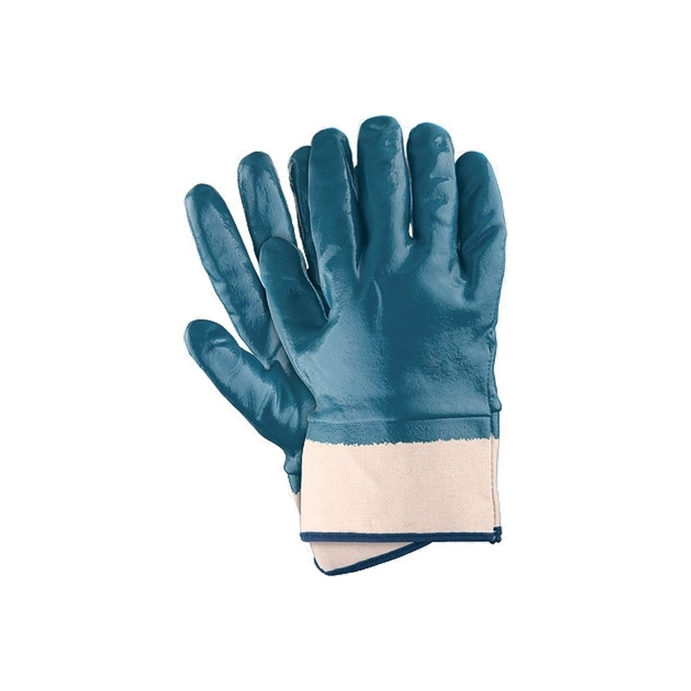 Нитриловые перчатки Факел, цвет синий/белый, размер XL