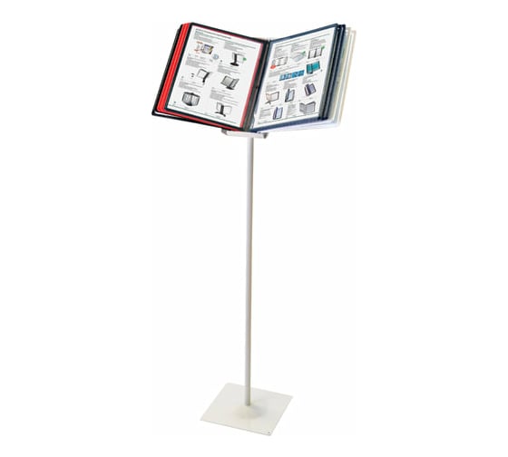 Изображение товара Металлическая напольная демосистема BRAUBERG SOLID с 10 цветными панелями А4, серая 236724