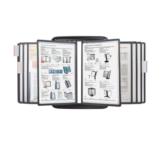 Изображение товара Настенная демосистема BRAUBERG на 10 панелей, с 10 серыми панелями, А4 231240