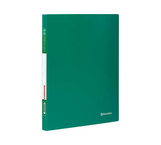 Изображение товара Папка BRAUBERG Office 40 вкладышей , зеленая, 0.6 мм 222633