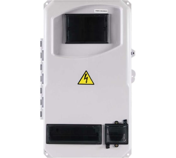 Изображение товара Пластиковый учетно-распределительный навесной корпус KRZMI ВЩУ 3-3/8 дверь IP55 4651117990232