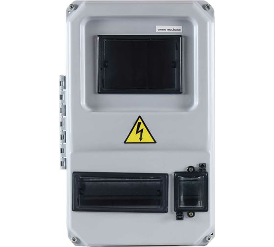Изображение товара Пластиковый учетно-распределительный навесной корпус KRZMI ВЩУ 3-7/2 дверь IP55 4651117990218