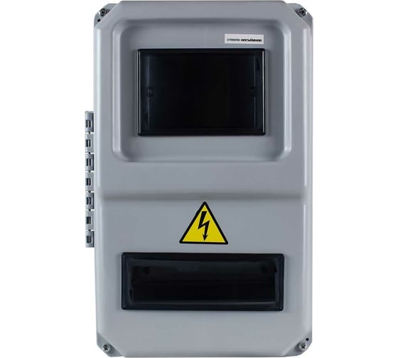 Изображение товара Пластиковый учетно-распределительный навесной корпус KRZMI ВЩУ 3/8 дверь IP55 4651117990201