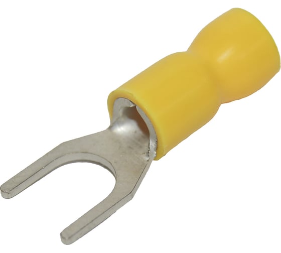 Изображение товара Вилочный изолированный наконечник KLR KL-V-005506 с ПВХ манжетой М6 желтый уп. 100 шт. 11Т5506