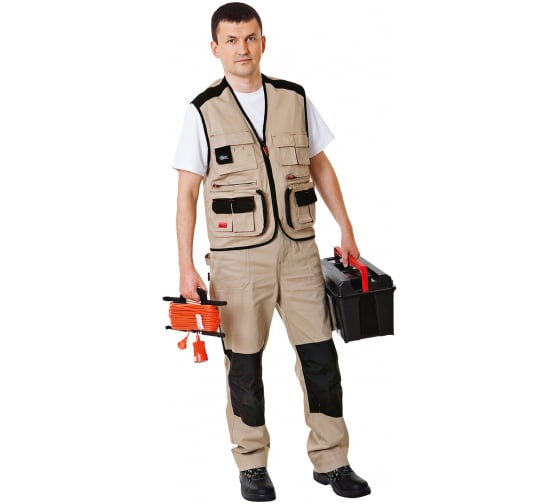 Изображение товара Жилет СПЕЦ АВАНГАРД бежевый/черный, р. 56-58/182-188 31031258-5658/5