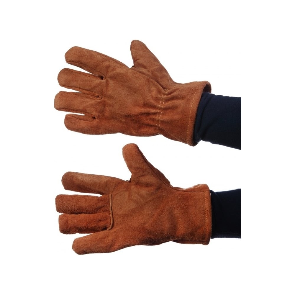Утепленные спилковые перчатки СОЮЗСПЕЦОДЕЖДА 20fm41 2 перчатки мужские раз 10 коричневый подклад шерсть