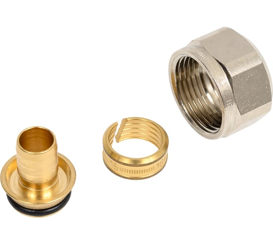 Изображение товара Набор со стяжным кольцом Oventrop 16x2 мм, латунь, для наружной резьбы G 3/4 1016874
