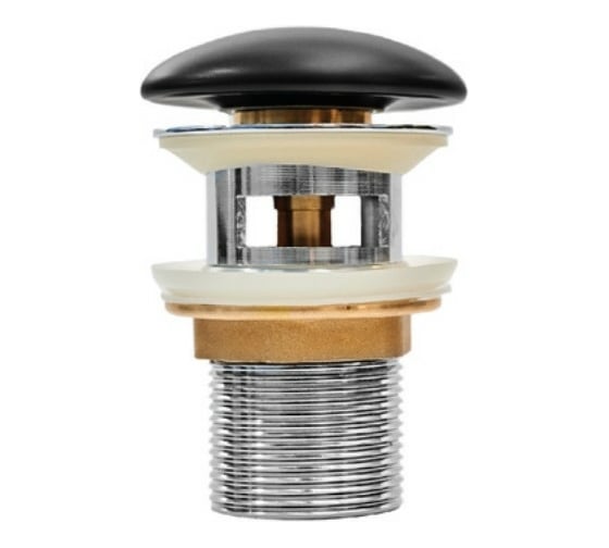 Изображение товара Выпуск для умывальника IDDIS с переливом Optima Home черный матовый OPHBM0Wi88