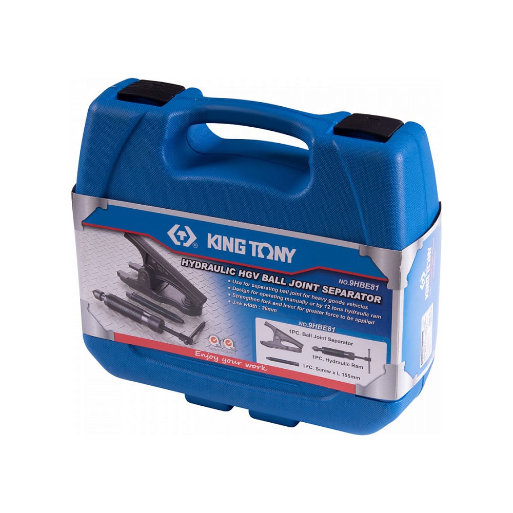 Изображение товара Гидравлический съемник шаровых опор грузовиков KING TONY 12 т зев 36 мм 9HBE81