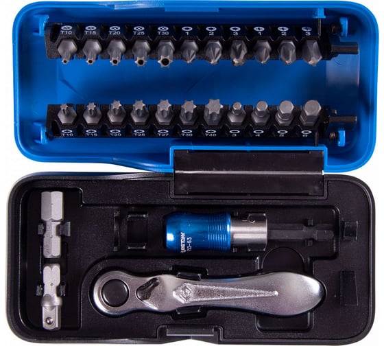 Изображение товара Набор вставок (бит) KING TONY серии ATOM 1/4, PH, PZ, Hex, Torx, 26 предметов 1026CQ-AM