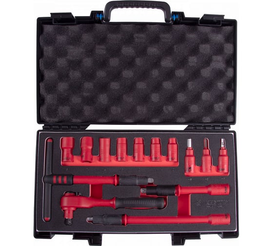 Изображение товара Набор торцевых диэлектрических головок KING TONY 3/8, шестигранные, 10-19 мм, 14 пр 35VE01MRV