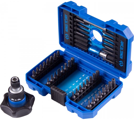 Изображение товара Набор вставок (бит) KING TONY 1/4 , PH, PZ, Hex, Torx, Slotted, 49 предметов 1048MR