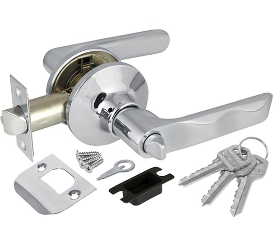 Изображение товара Ручка защелка Fuaro 624/BL CP-E, хром, ключ/фиксатор 37543