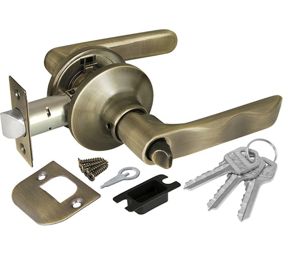 Изображение товара Ручка защелка Fuaro 624/BL AB-E, бронза, ключ/фиксатор 37537