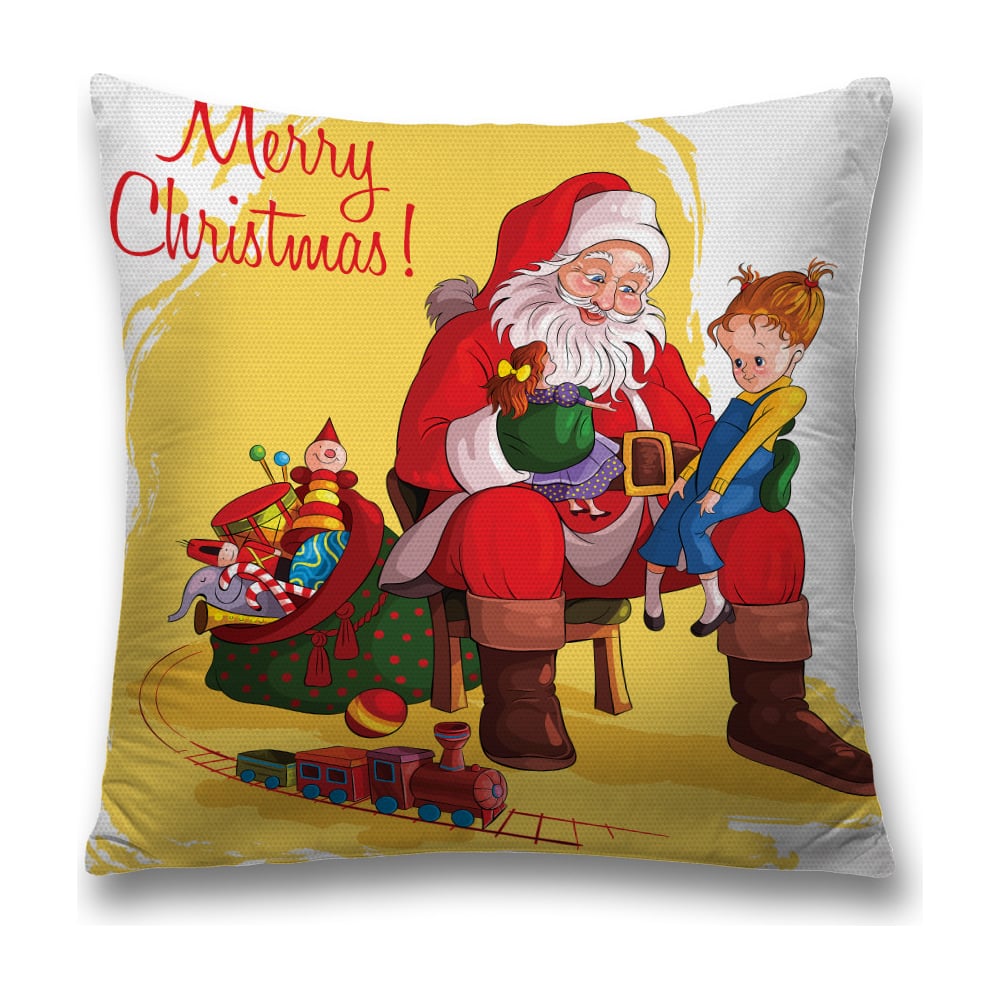 Изображение товара Декоративная наволочка JoyArty 45x45 см полиэстер желтый красный