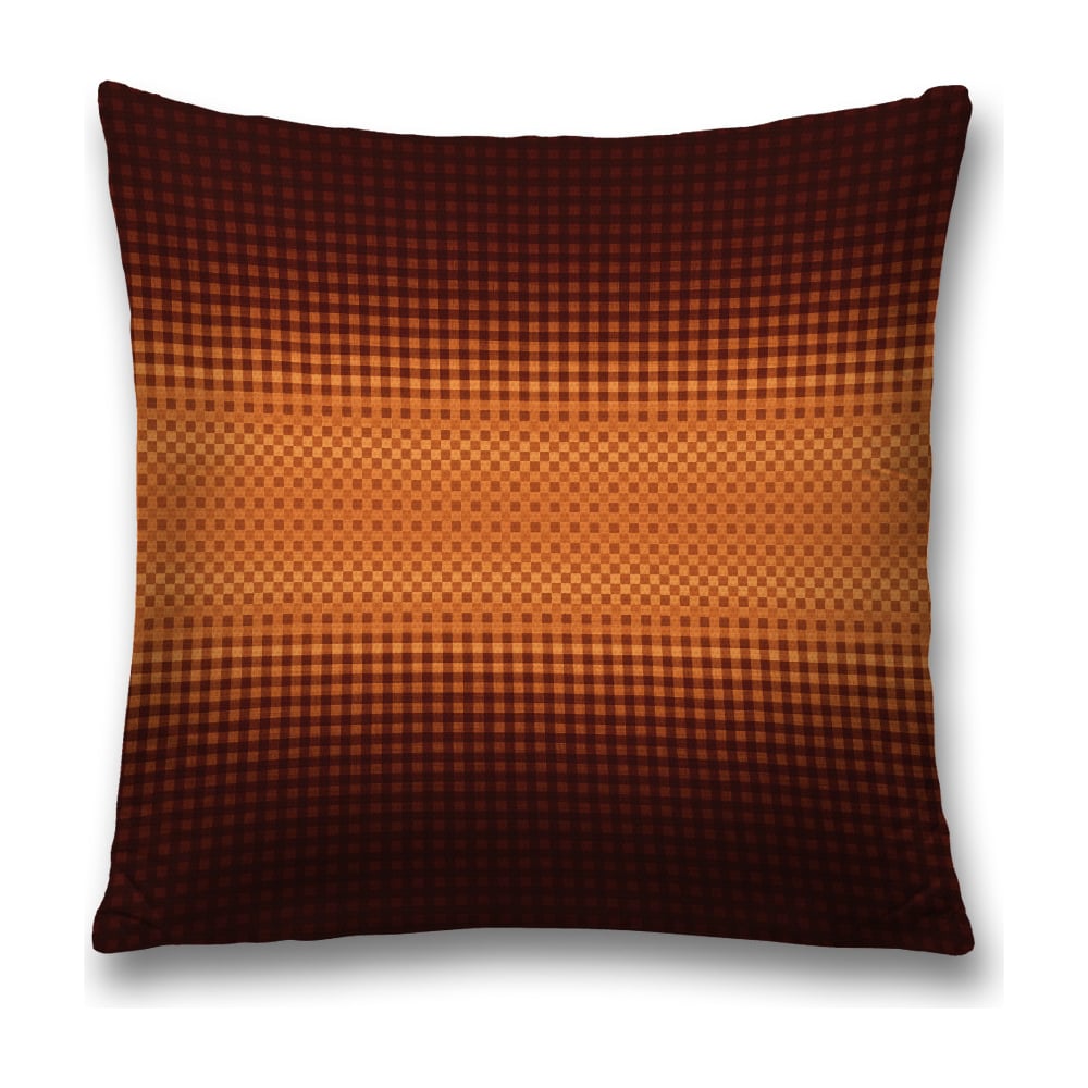 Изображение товара Декоративная наволочка JoyArty 45x45 см из полиэстера с молнией, дизайн темно-коричневый и оранжевы