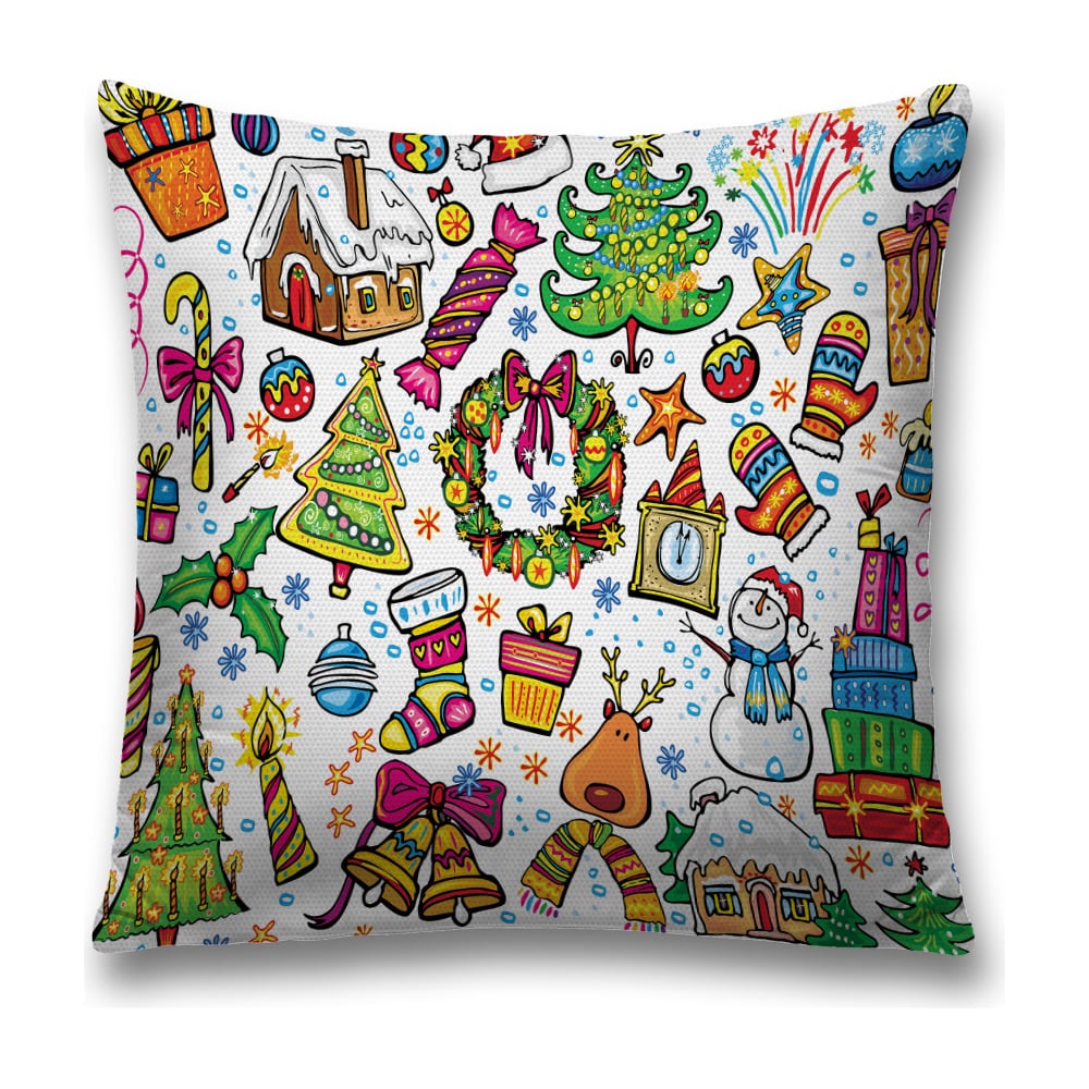 Изображение товара Декоративная наволочка JoyArty 45х45 разноцветная с молнией