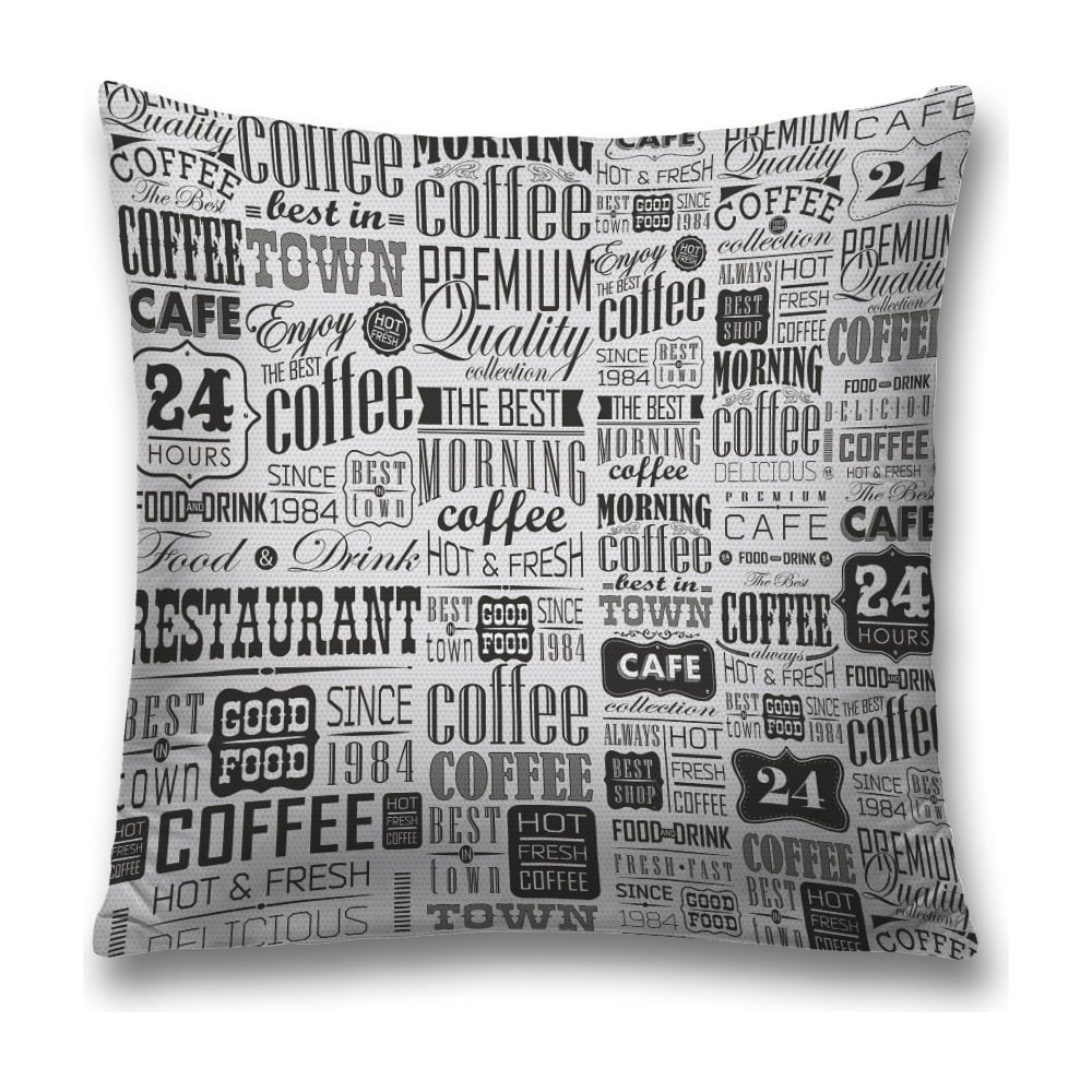 Изображение товара Декоративная наволочка JoyArty 45x45 см серый, черный, белый полиэстер