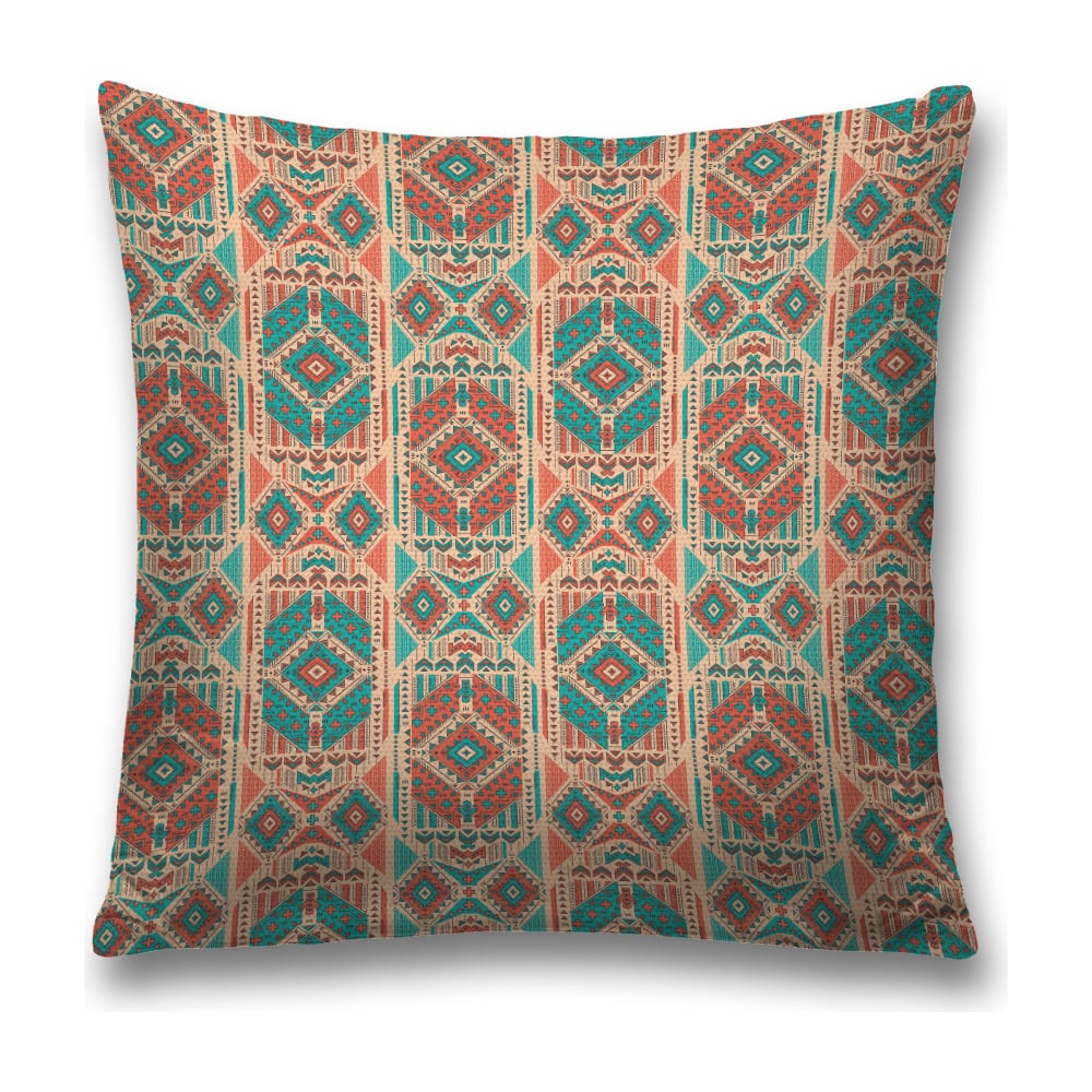 Изображение товара Декоративная наволочка JoyArty sl_58498 бирюзовая, коричневая и серая