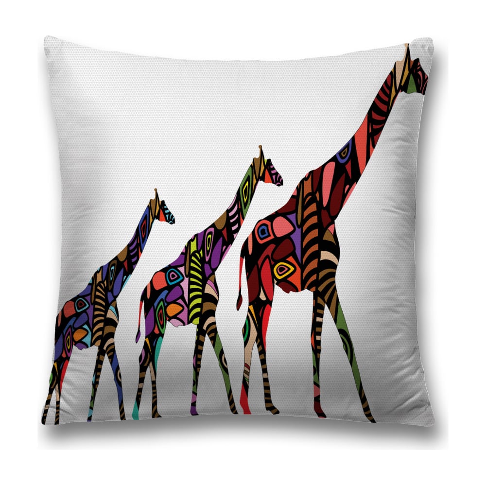 Изображение товара Декоративная наволочка JoyArty sl_37583 темно-коричневая, черная, оранжевая 45х45 см