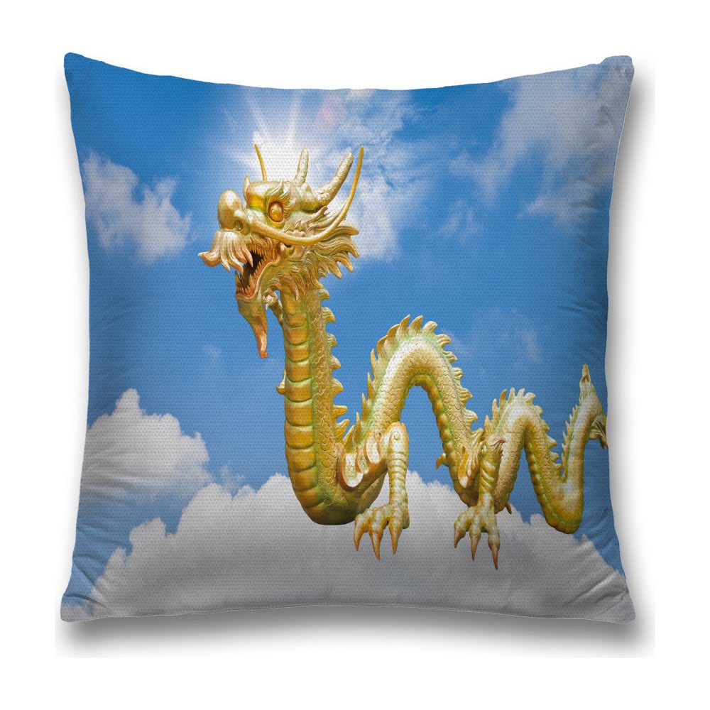 Изображение товара Декоративная наволочка JoyArty 45x45 см голубой белый желтый полиэстер