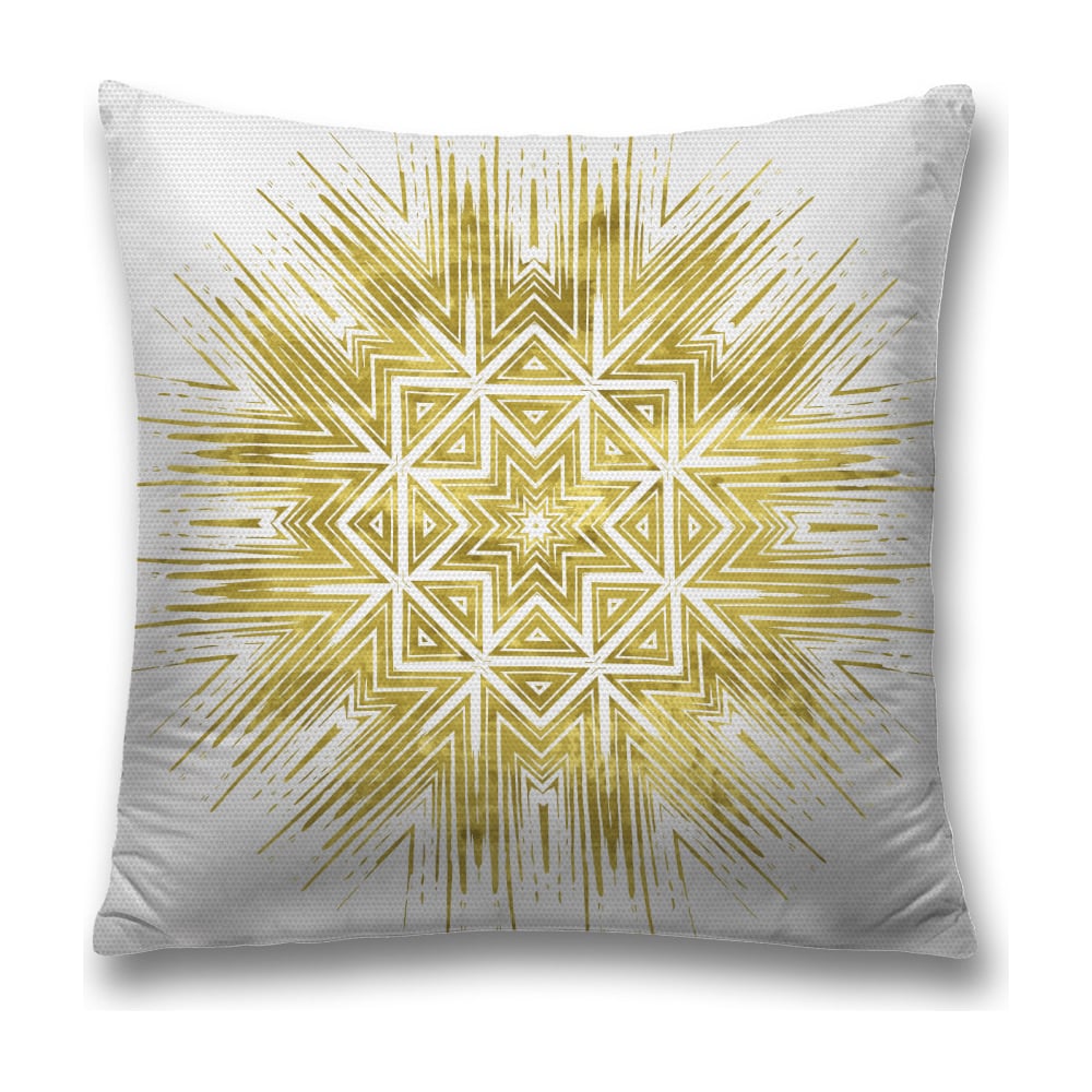 Изображение товара Декоративная наволочка JoyArty 45х45 см с молнией золото и белый