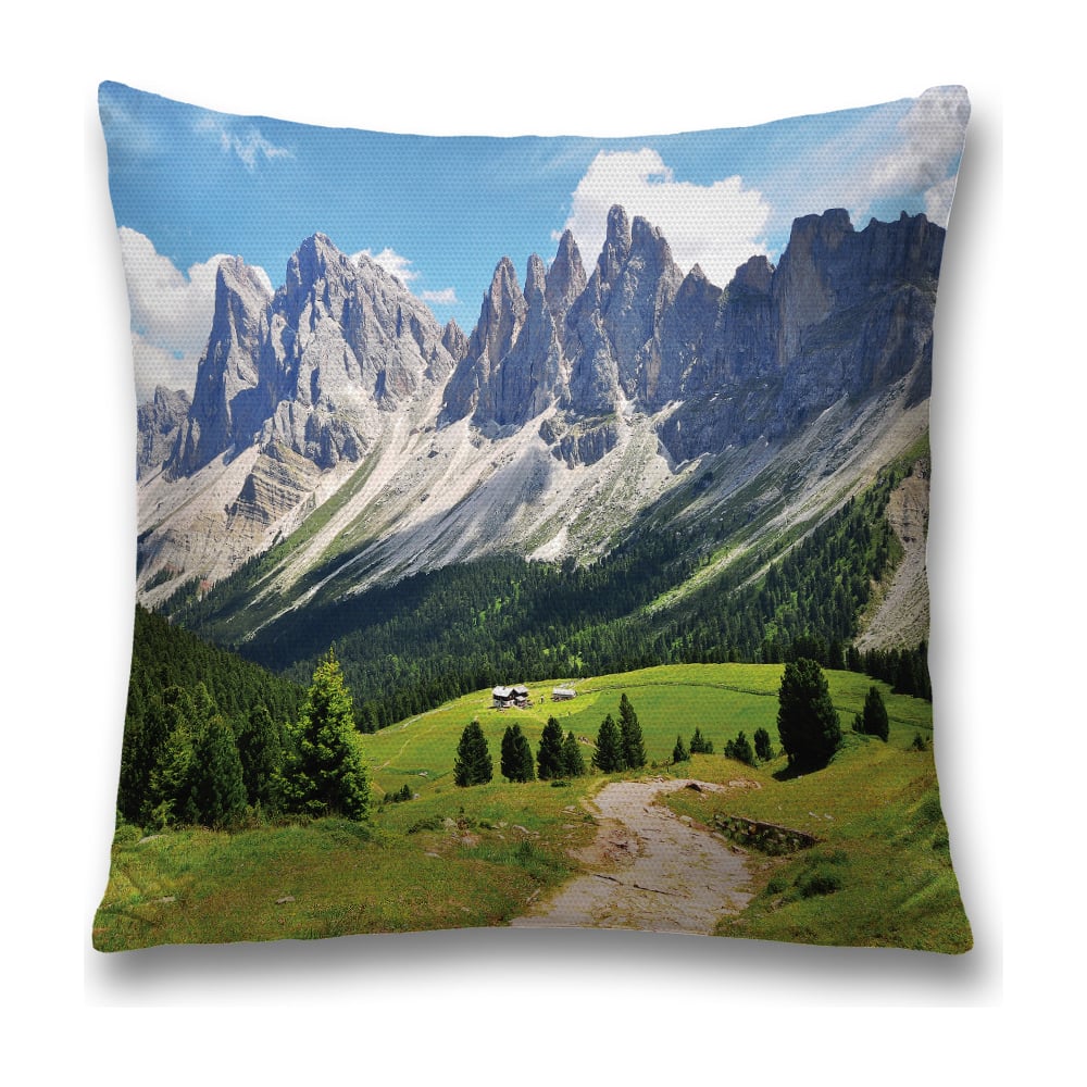 Изображение товара Декоративная наволочка JoyArty 45х45 см с молнией синяя и зеленая