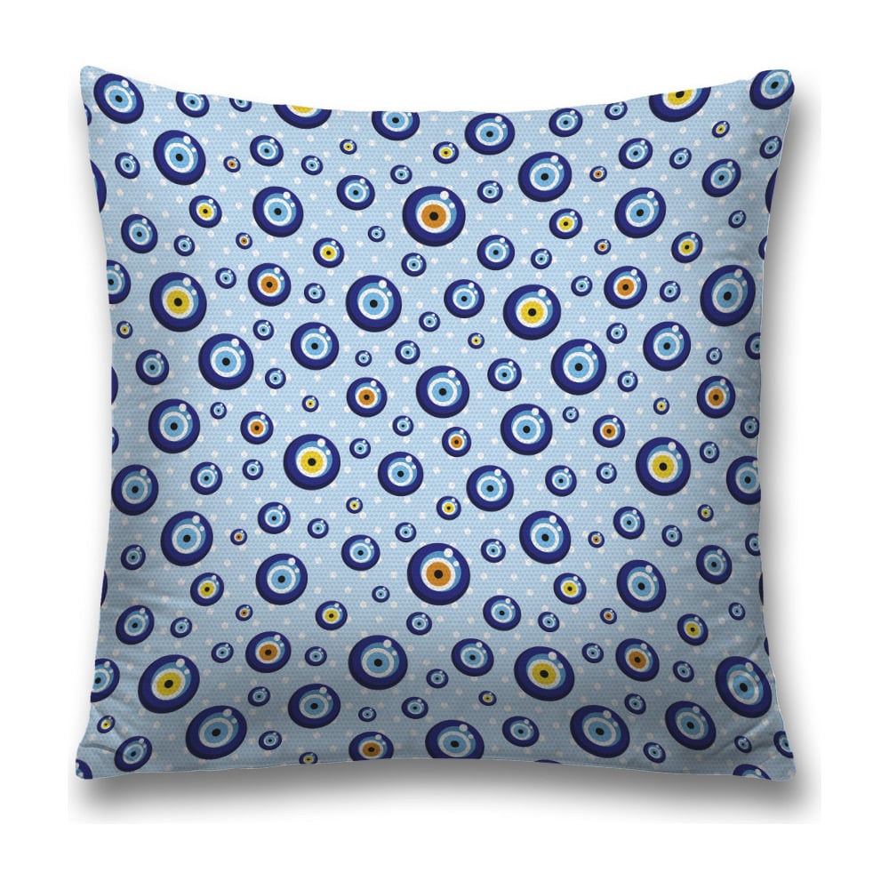 Изображение товара Декоративная наволочка JoyArty 45х45 см с молнией яркие цвета синяя желтая голубая