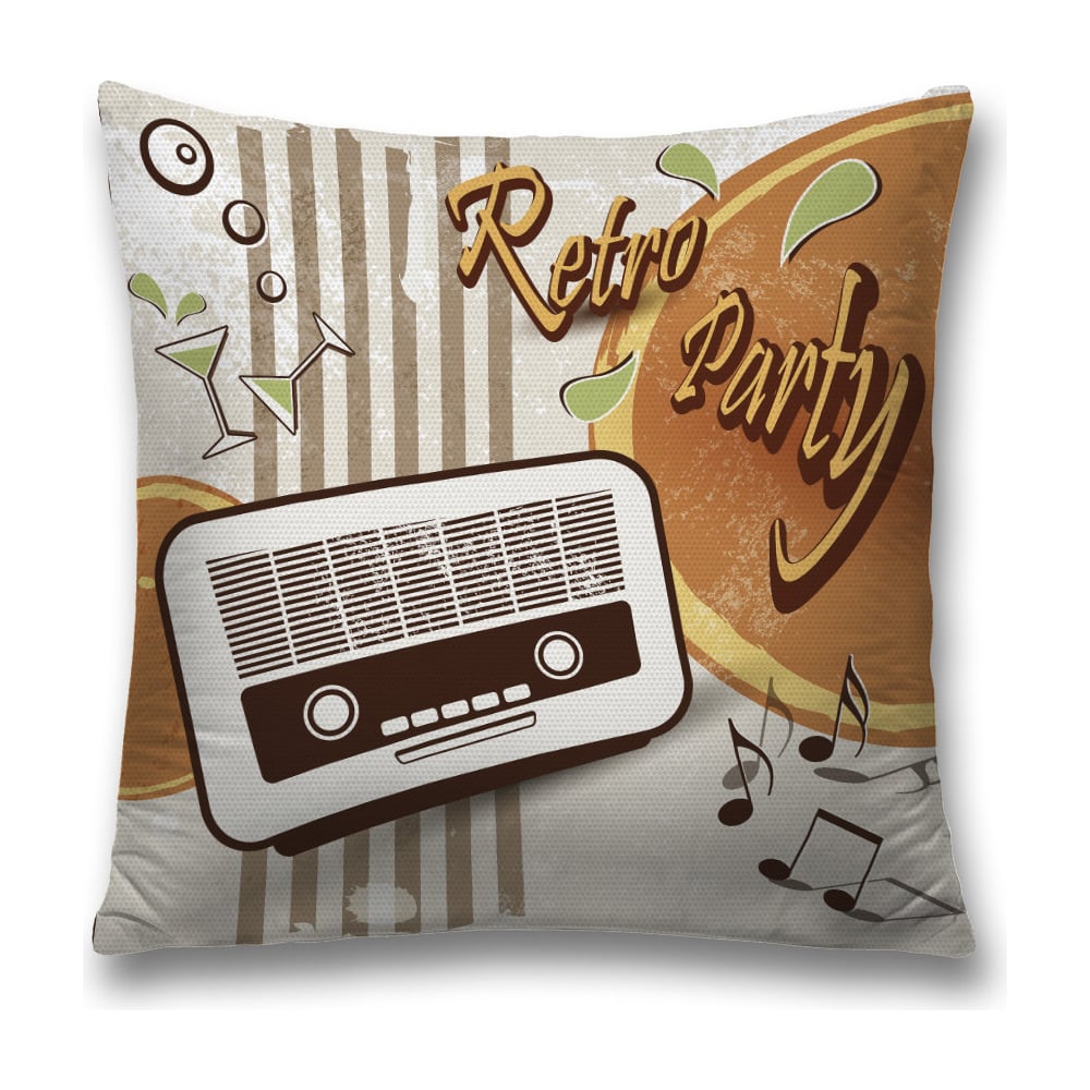 Изображение товара Декоративная наволочка JoyArty sl_33634 45х45 см оранжевая, коричневая, белая