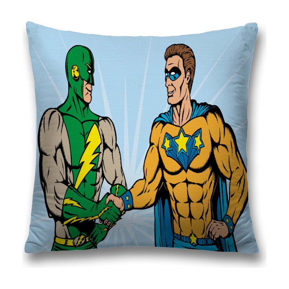 Изображение товара Декоративная наволочка JoyArty 45х45см из полиэстера с молнией, зеленый горчичный серый