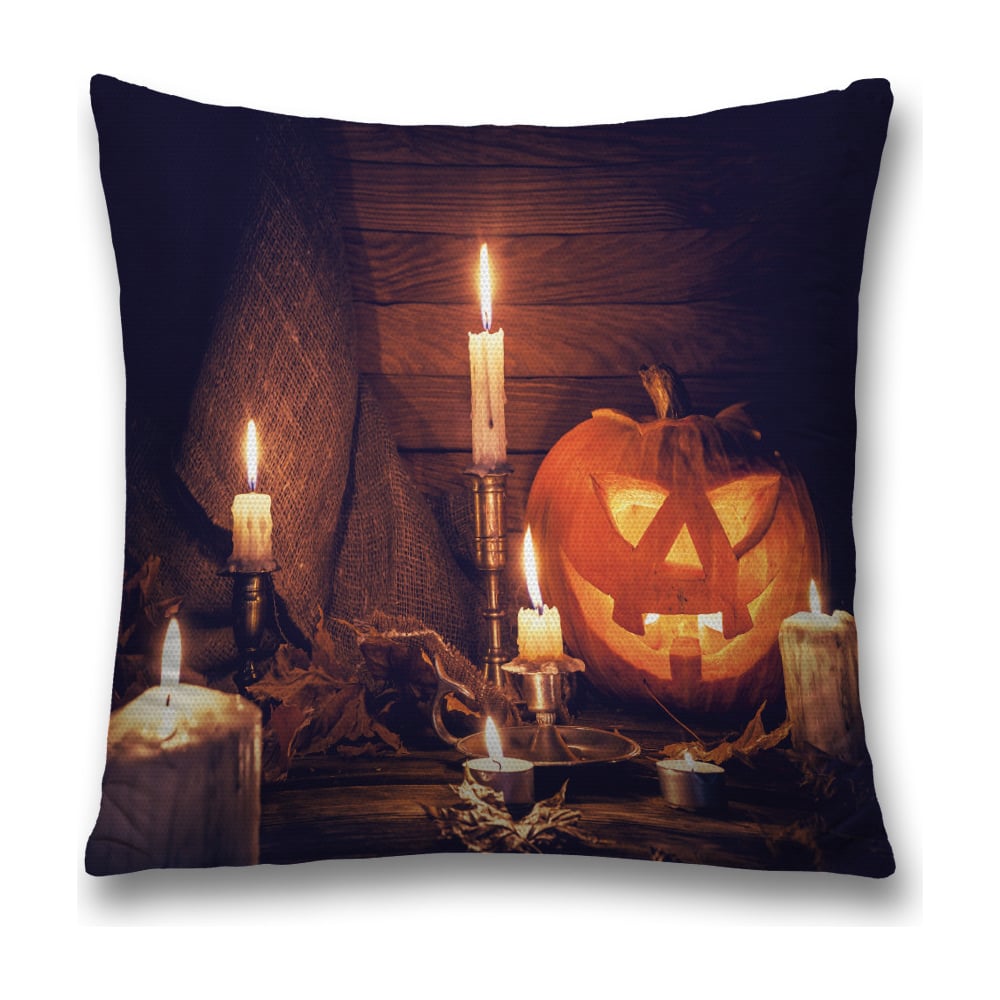 Изображение товара Декоративная наволочка JoyArty 45х45 см яркая оранжевая с молнией