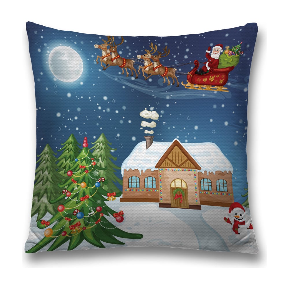 Изображение товара Декоративная наволочка JoyArty 45x45 см зеленая с синим молнией полиэстер