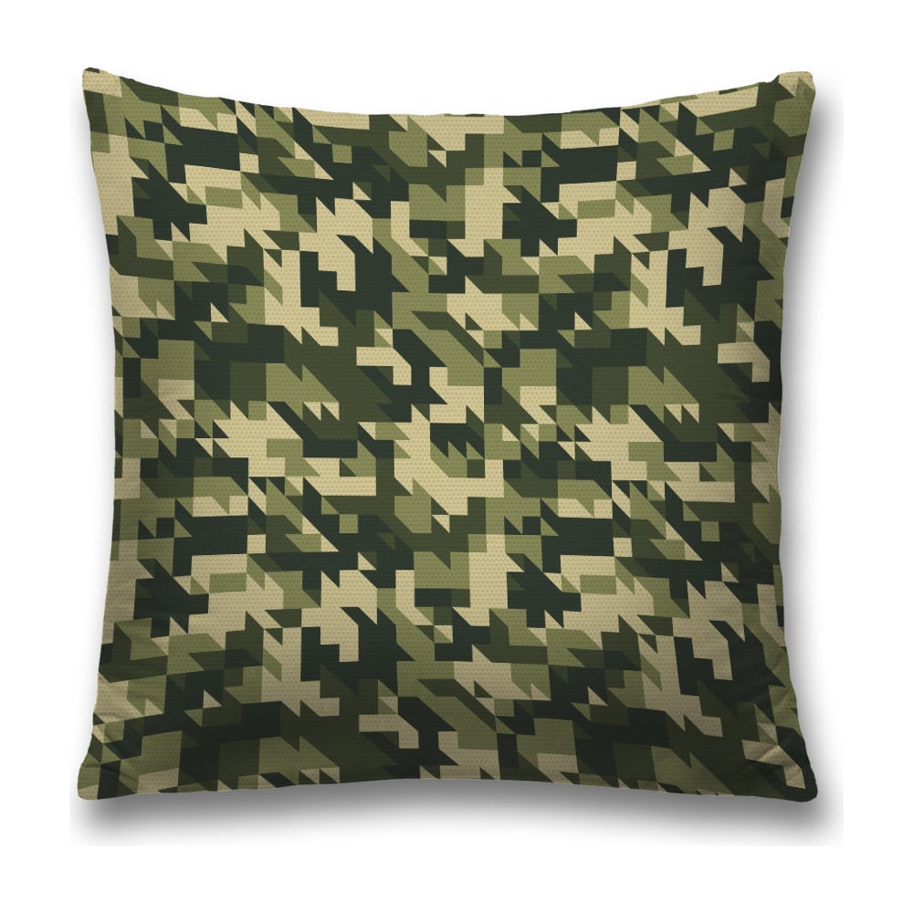 Изображение товара Декоративная наволочка JoyArty 45х45 см полиэстер с молнией, зеленая, черная, кремовая